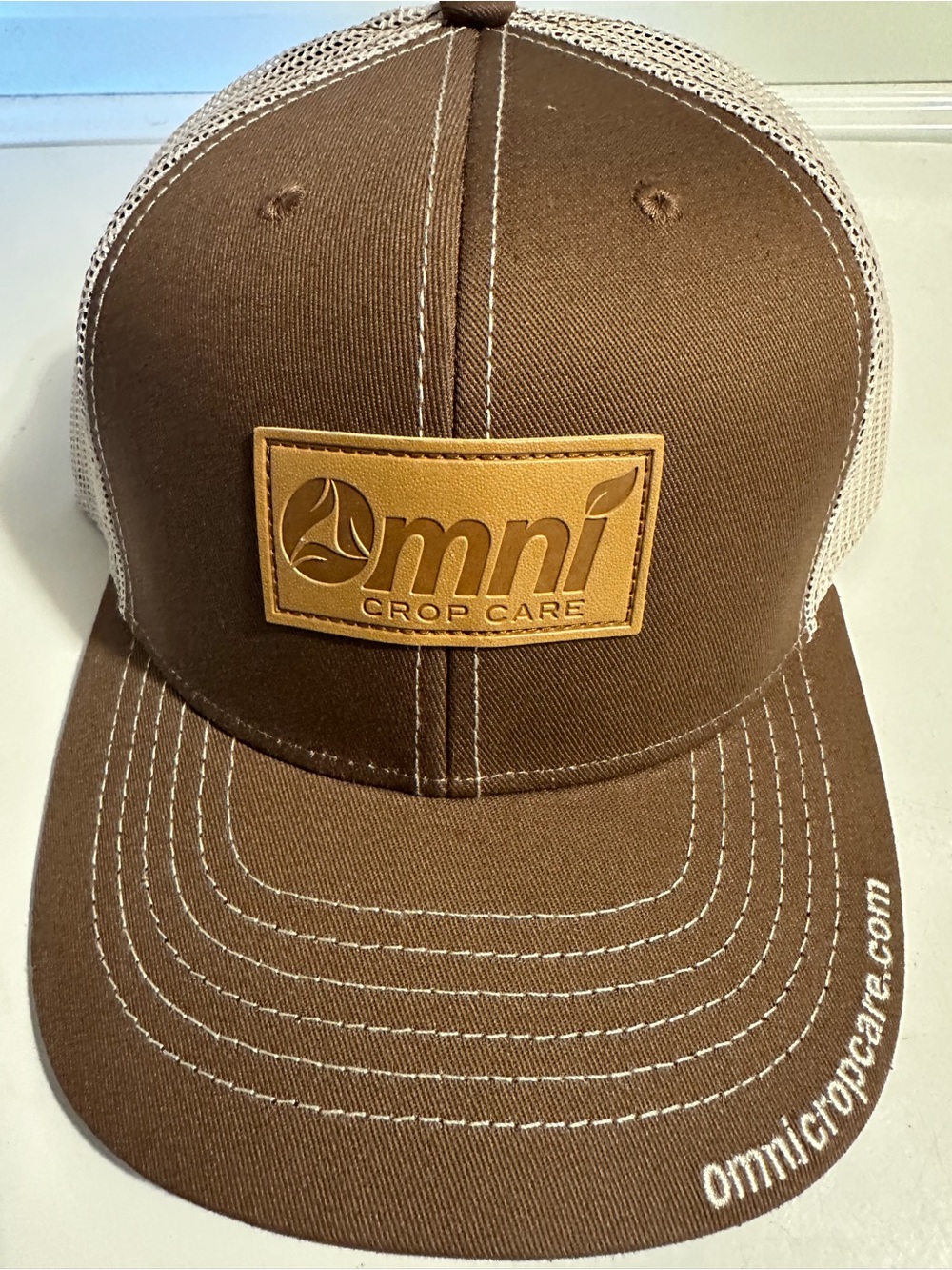 Brown Mesh-Back Trucker Hat